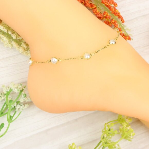 "Handmade Anklet – Elegant & Delicate Jewelry for Women | UNVRC1106 - Picture 6 of 10